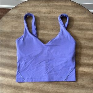 Purple V-Neck Tank Top Lululemon short tank/ sports bra size 2